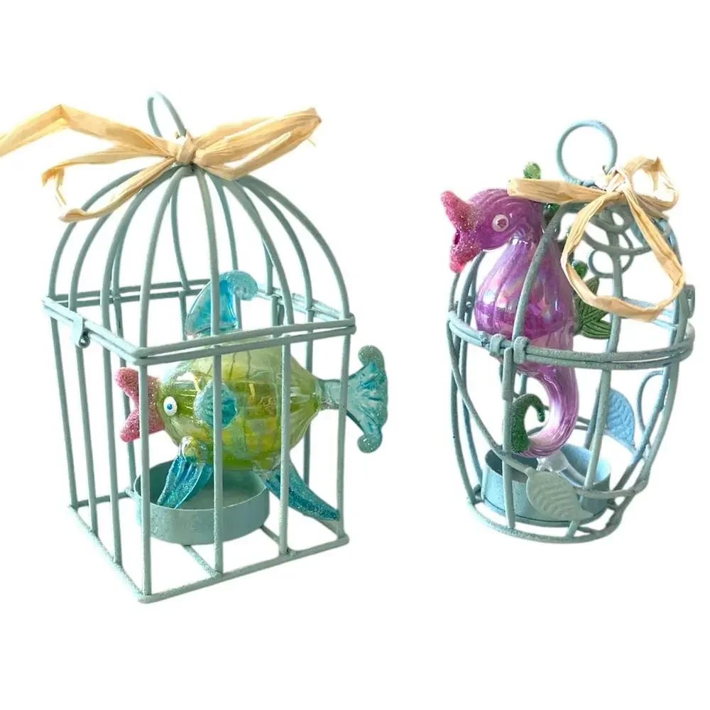Birdcage Votive Tea Light Candle Holder Set